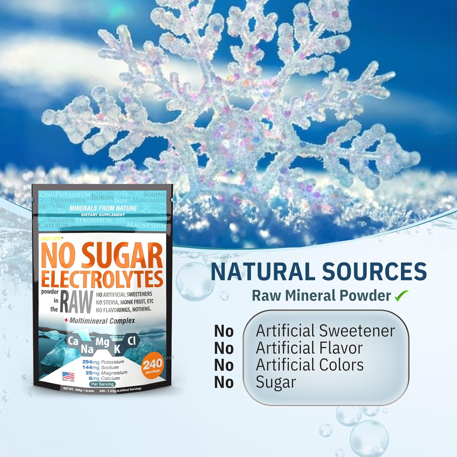 No Sugar Electrolytes Powder in The Raw | Mix in Coffee, Soup, Juice, Water, Smoothies, Broth, Anything | No Sweeteners or Flavorings | Keto & Sugar Free | Non-GMO & Vegan - Image 8