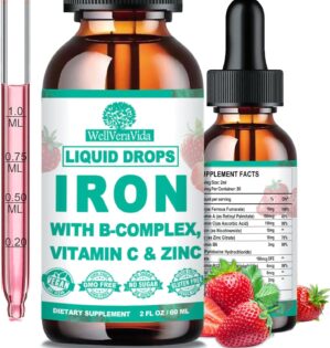 Liquid Iron Supplement w/Vitamin C,...