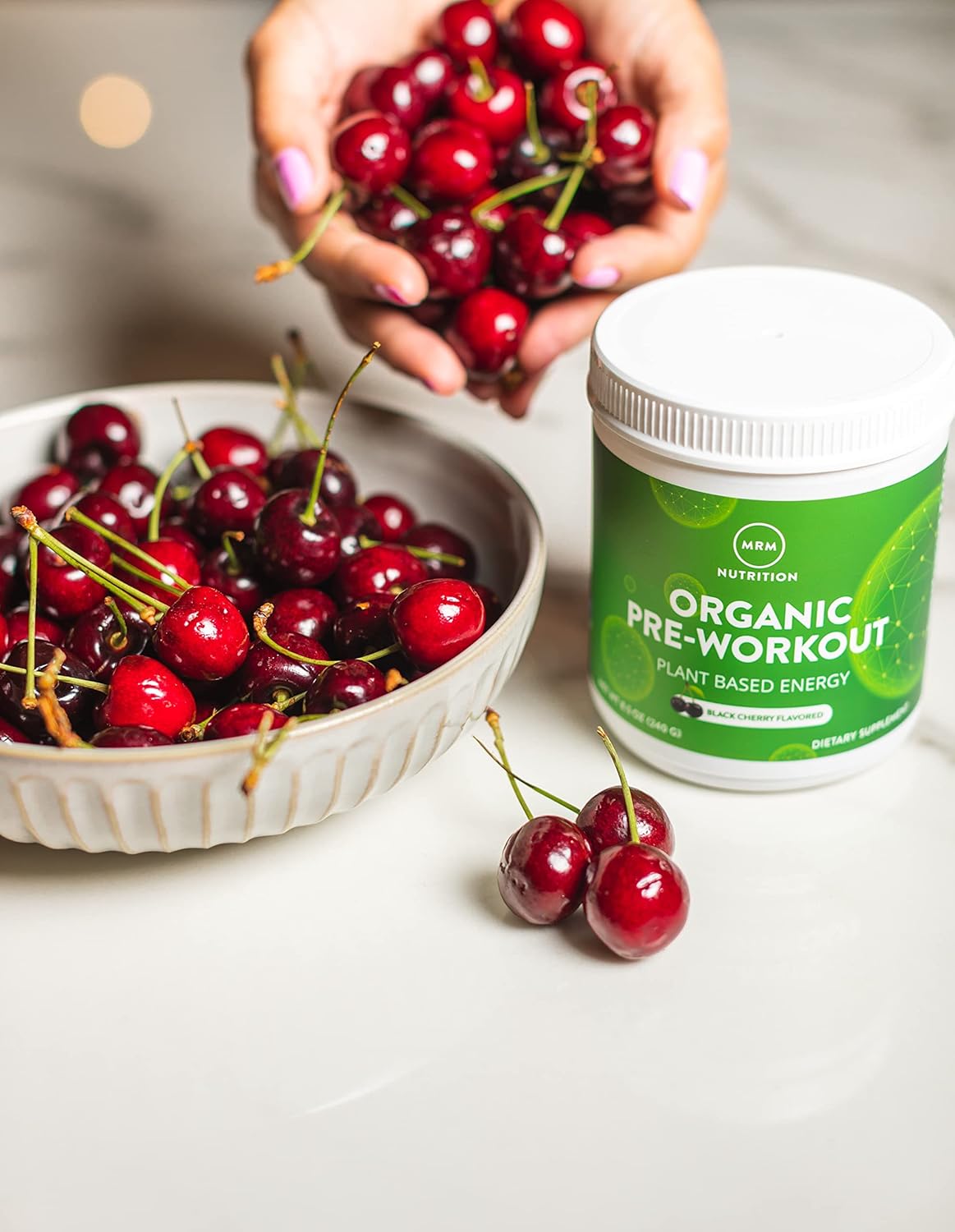 MRM Nutrition Organic Pre-Workout Powder | Island Fusion Flavored | Superfoods + 150mg Natural Caffeine + adaptogens | Clean Energy + Focus| Healthy Blood Flow | Vegan + Non-GMO | 20 Servings - Image 5