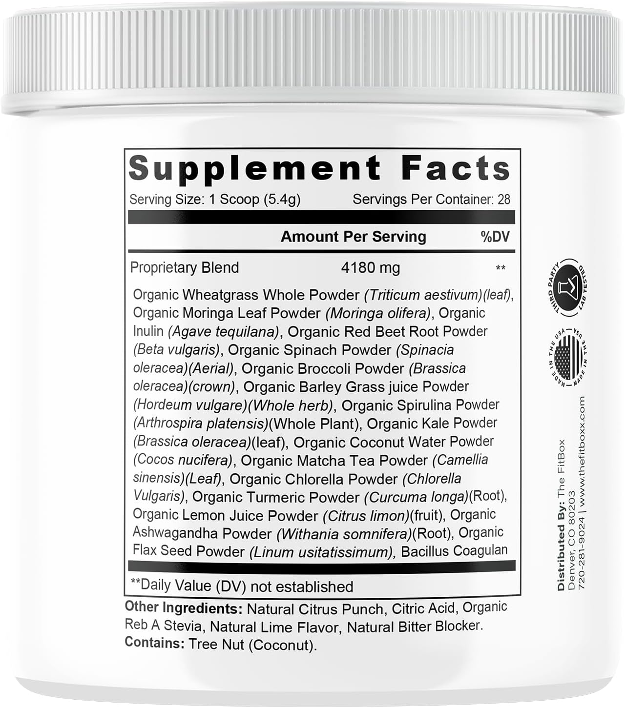 VitalMatrix Organic Greens Powder | Superfood Blend with Probiotics & Adaptogens | Gut, Energy & Immune Support | Citrus Punch | 30 Servings - Image 8