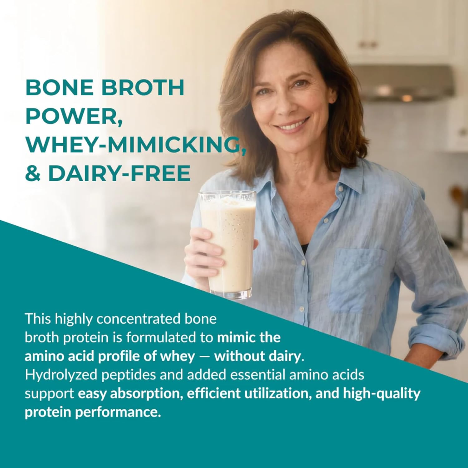 Reignite Wellness by JJ Virgin | Vanilla Paleo-Inspired All-in-One Shake | Gluten Free + Dairy Free Protein Powder | Contains 20G of Beef Protein with Vitamins, Minerals, Amino Acids | 30 Servings - Image 5