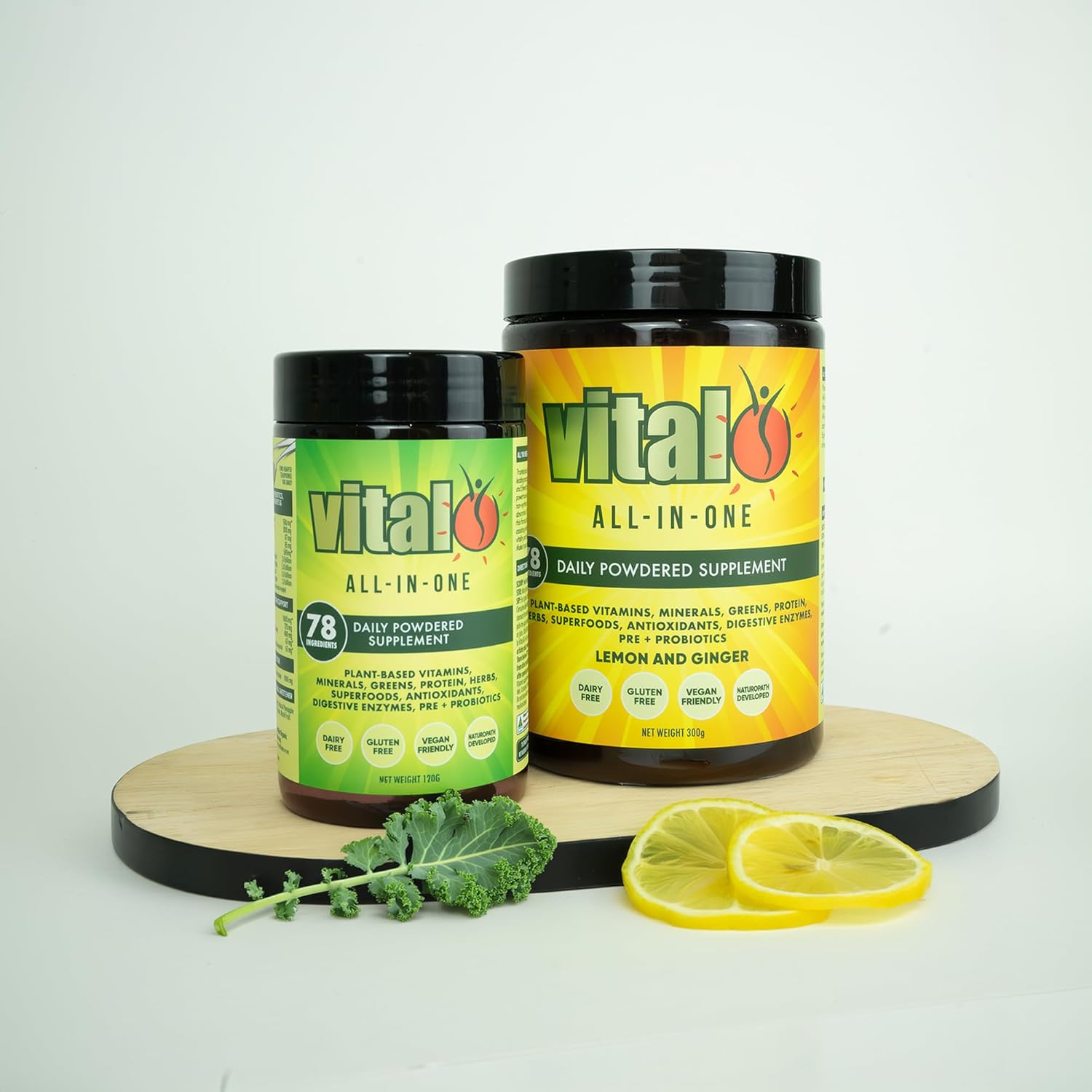 Vital All-in-One Daily Powdered Supplement - Natural Greens Superfood Powder for Energy & Health, Super Greens Powder Drink Mix with Probiotic & Antioxidant Support - 10.58 oz (300 g) - Image 7