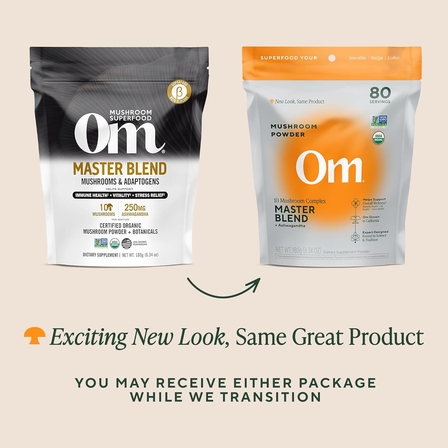 OM Mushrooms Master Blend Mushroom Powder – Organic Mushroom Supplement with 10 Mushrooms and Ashwagandha - Support Immunity, Gut Health & Stress Relief, 6.34 oz (80 Servings) - Image 8