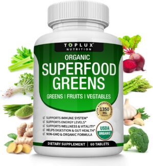 Organic Super Greens Capsules Super...