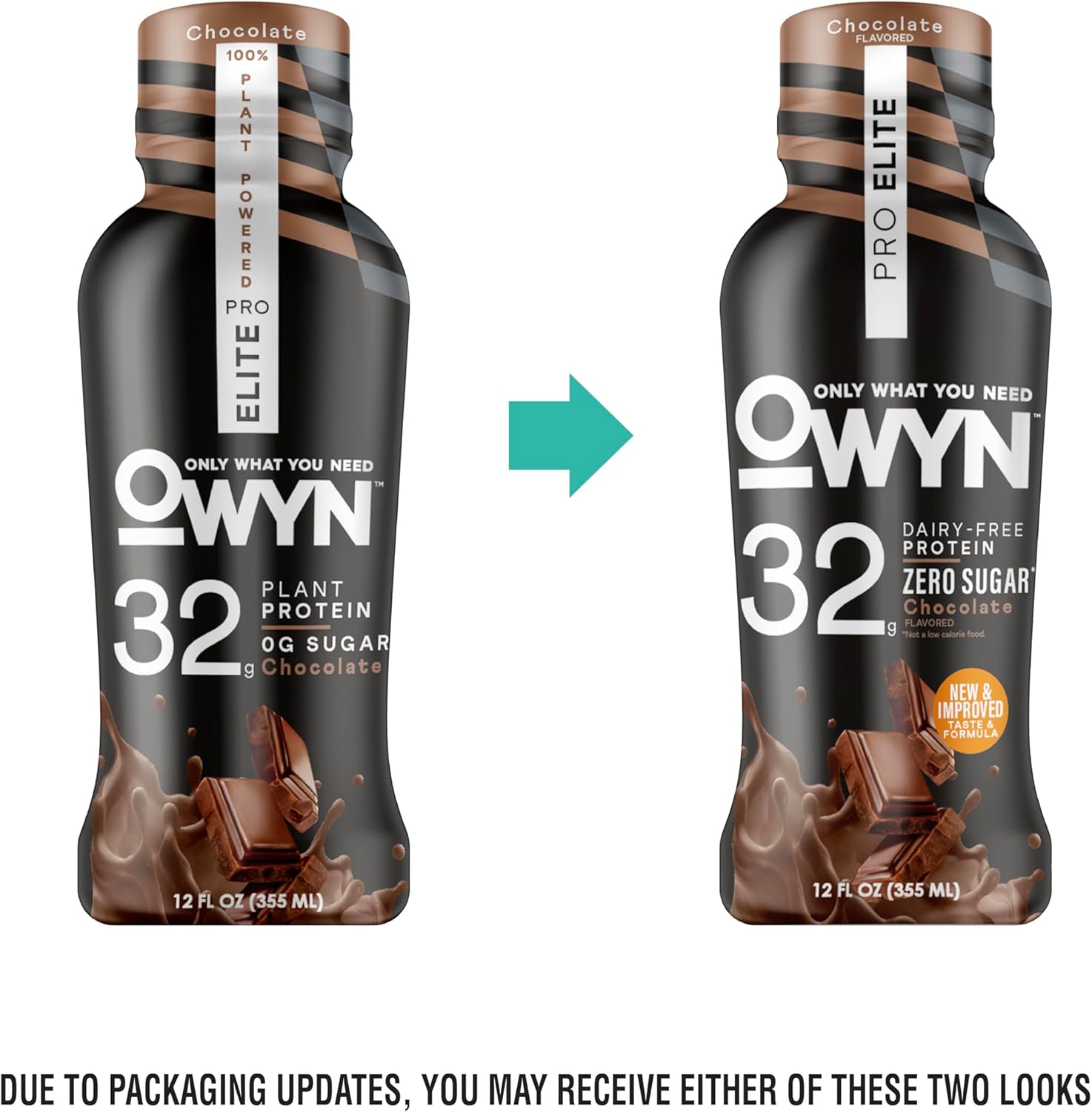 OWYN Only What You Need Pro Elite Chocolate Flavored Protein Shake, 32g Protein, 0g Sugar, High Protein, Dairy Free, Gluten Free, Plant Based Protein Drink, 12 Count - Image 2