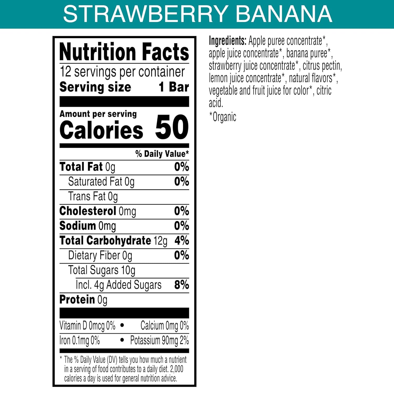 Pure Organic Layered Fruit Bars, Gluten Free, Vegan Fruit Snacks, Variety Pack, 12.4oz Box (24 Bars) - Image 2