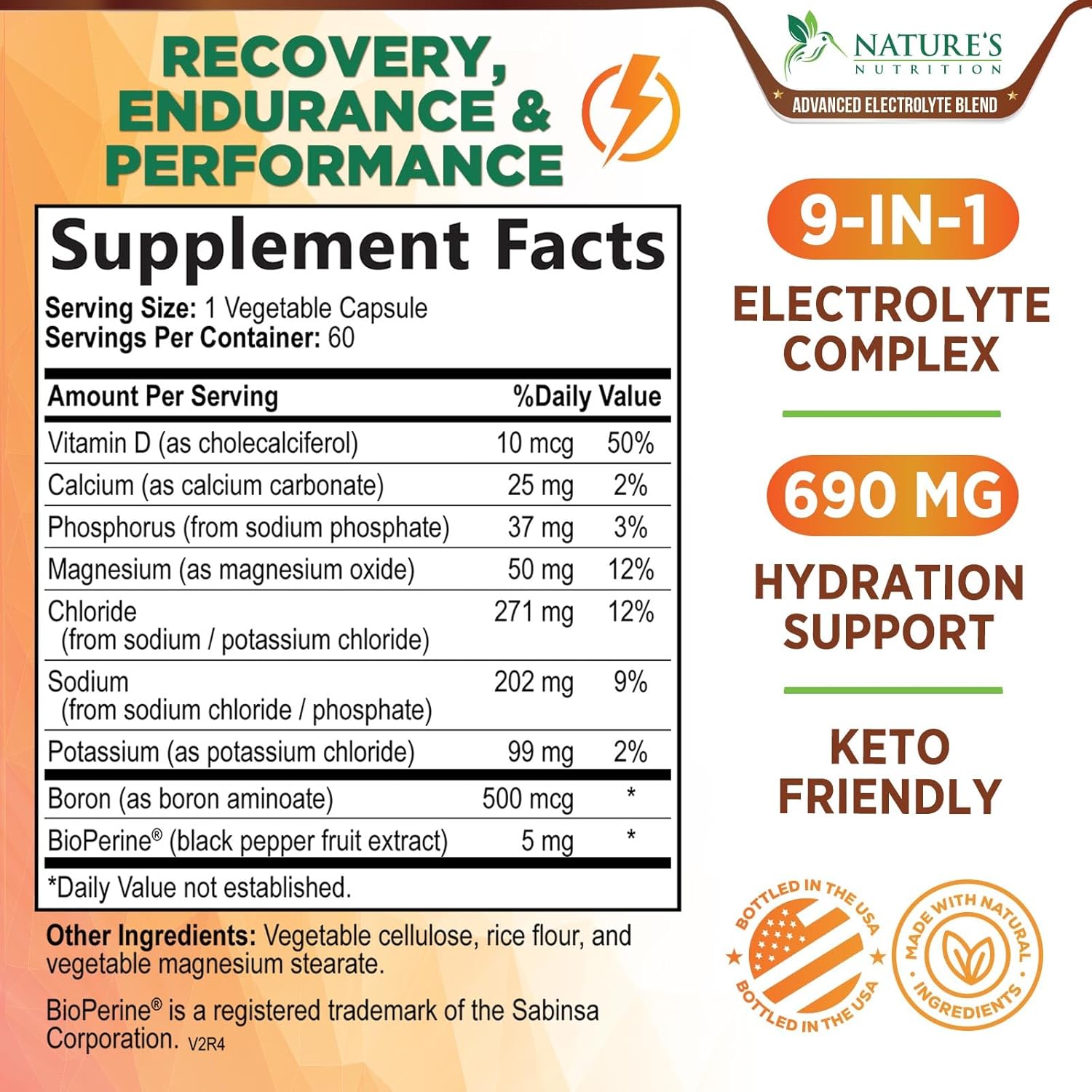 Daily Electrolyte Replenisher Tablets - 9 Essential Electrolytes and Minerals for Hydration Supplement, Salt Tablet for Runners, Vegan, Sugar-Free, Keto-Friendly, Non-GMO - 60 Tablets (60 Servings) - Image 2