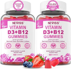 NEVISS 2Pack Vegan Vitamin D3 + Vit...