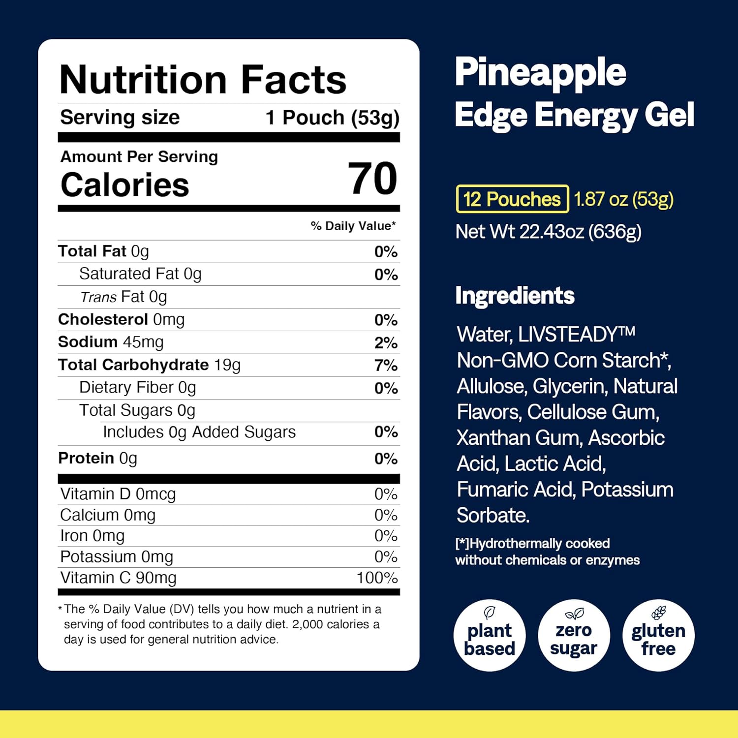 UCAN Edge Energy Gel Shots, Pineapple (12, 1.87 Ounce Packets) for Running, Training, Workouts, Fitness, Cycling, Crossfit | Sugar-Free, Vegan, & Keto Friendly Energy Supplement - Image 5