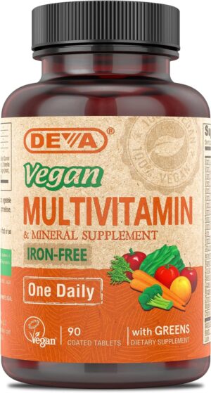 DEVA Vegan Iron-Free Multivitamin &...