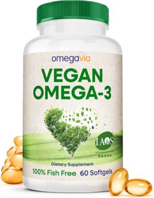 OmegaVia Vegan Omega 3 Supplement, ...