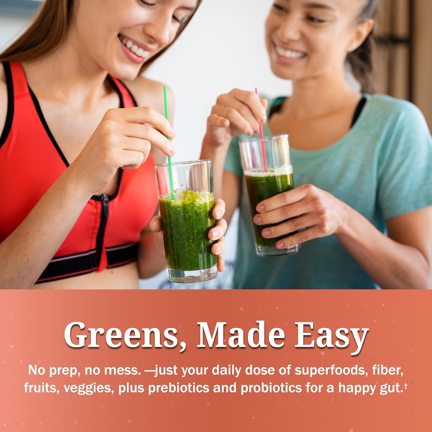Super Greens Powder Superfood - Greens Powder with Probiotics Prebiotics Digestive Enzymes and 43 Green Superfoods - Chlorophyll Bilberry Chlorella Spirulina Grass - Tastes Amazing - 30 Servings - Image 4
