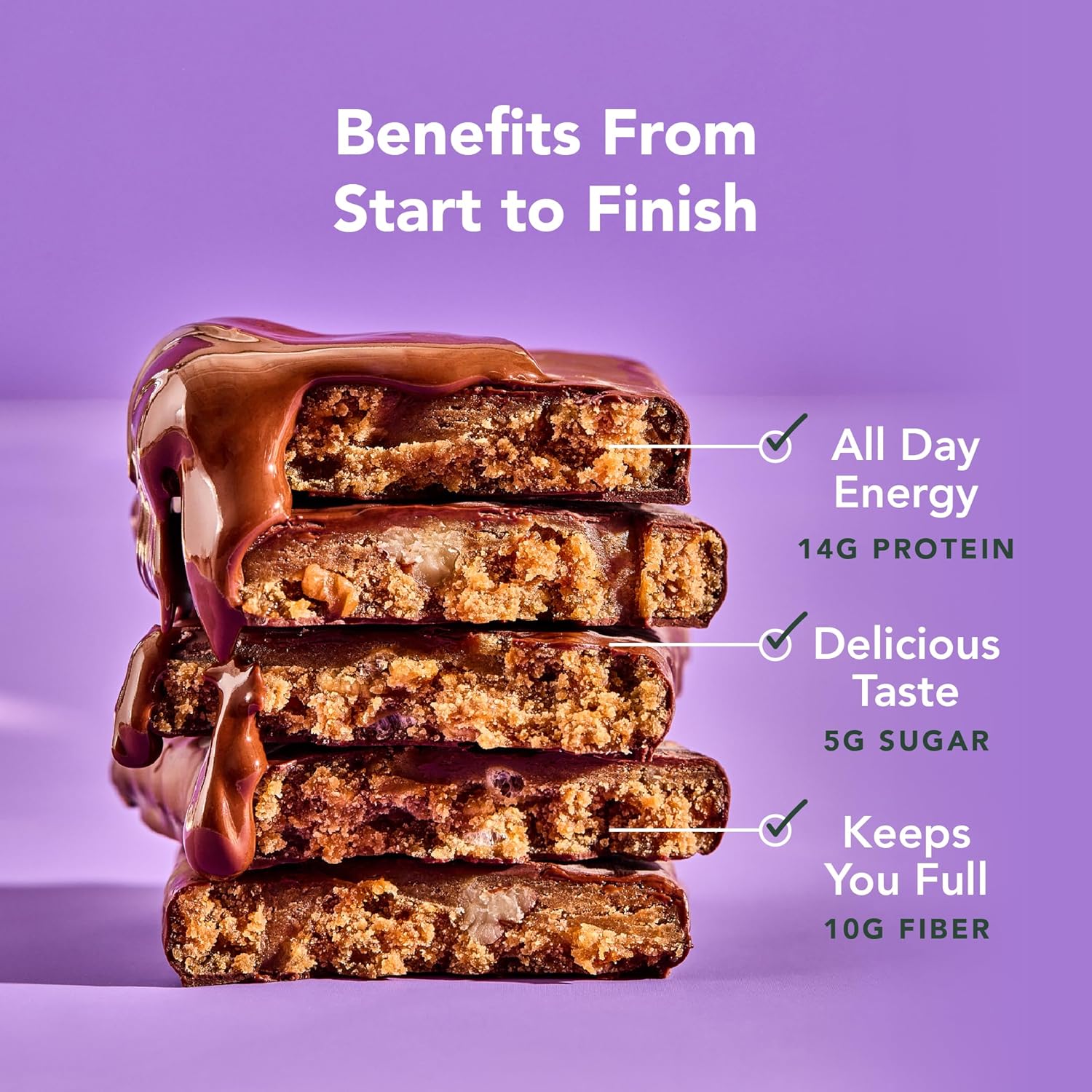 ALOHA Organic Plant Based Protein Bars | Chocolate Caramel Pecan | 12 Count, 1.98oz Bars | Vegan, Low Sugar, Gluten Free, Paleo Friendly, Low Carb, Non-GMO, Stevia Free, Soy Free, No Sugar Alcohol Sweeteners - Image 3