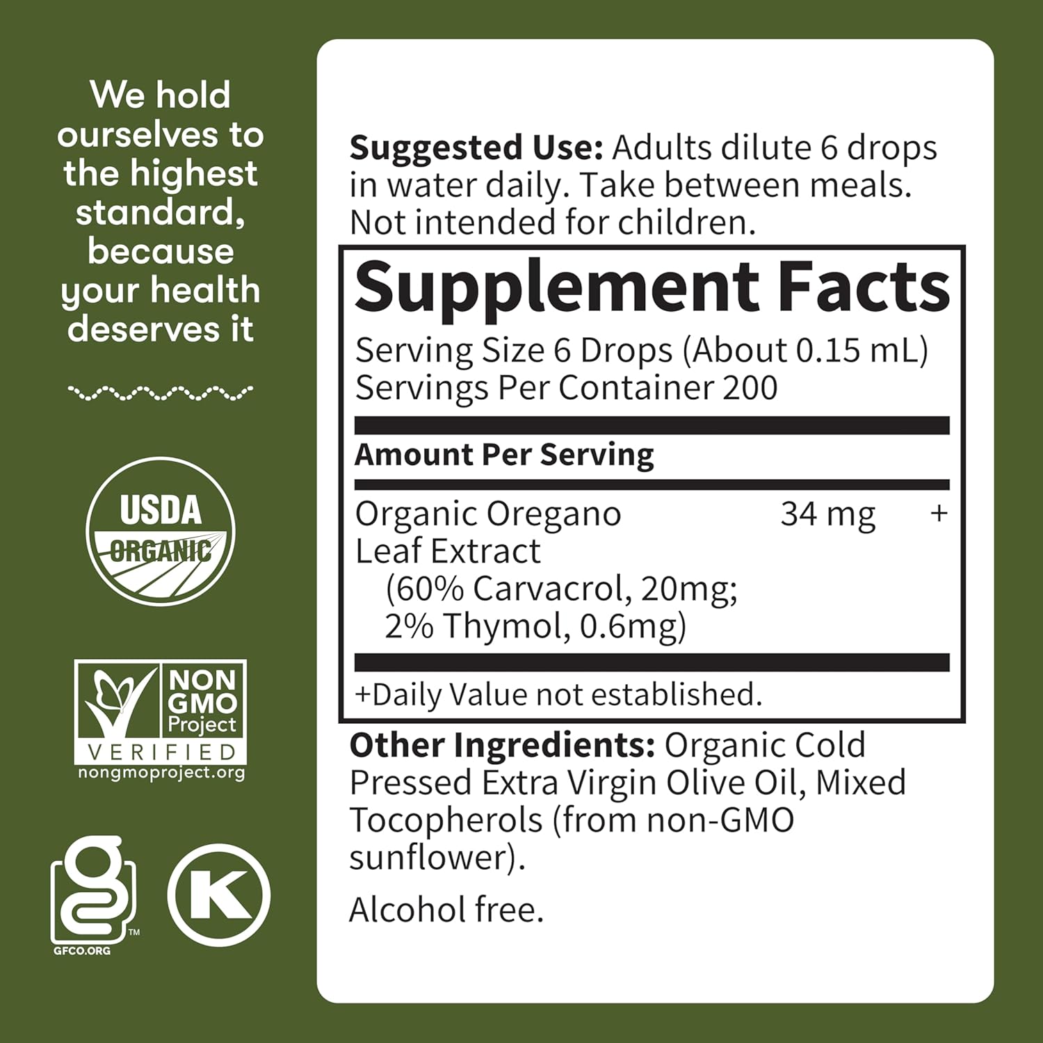 Garden of Life Organics Oil of Oregano Seasonal Drops 1fl oz (30 mL) Liquid, Concentrated Plant Based Immune Support - Alcohol-Free, Organic, Non-GMO, Vegan & Gluten Free Herbal Supplements - Image 6