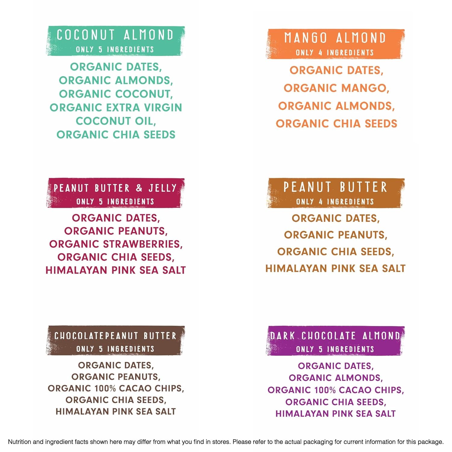 JONESBAR Organic Plant Based Protein Bars | 6 Flavor Variety Pack | Fruit & Nut Bar, Kosher, Gluten Free, Breakfast Bars, School Snacks, Vegan Snack & Healthy Snacks for Adults and Kids (Pack of 12) - Image 3