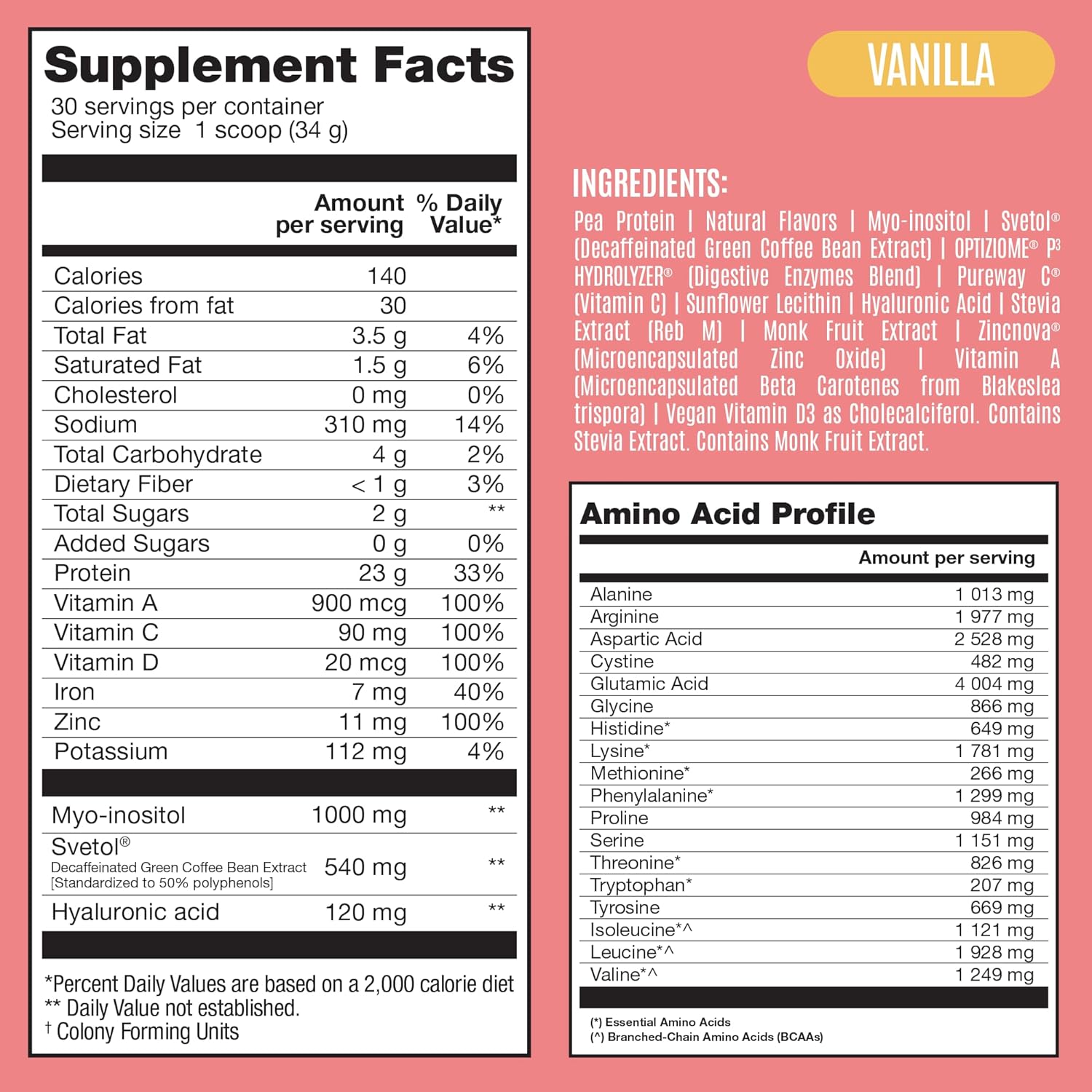 BIRDMAN Fitmingo Vegan Protein Powder with Inositol, Collagen Boosters, Hyaluronic Acid and Vitamins | Low Carb, Dairy Free, Lactose Free, Low Calorie | 23g Plant Based Vanilla Protein Powder - Image 7