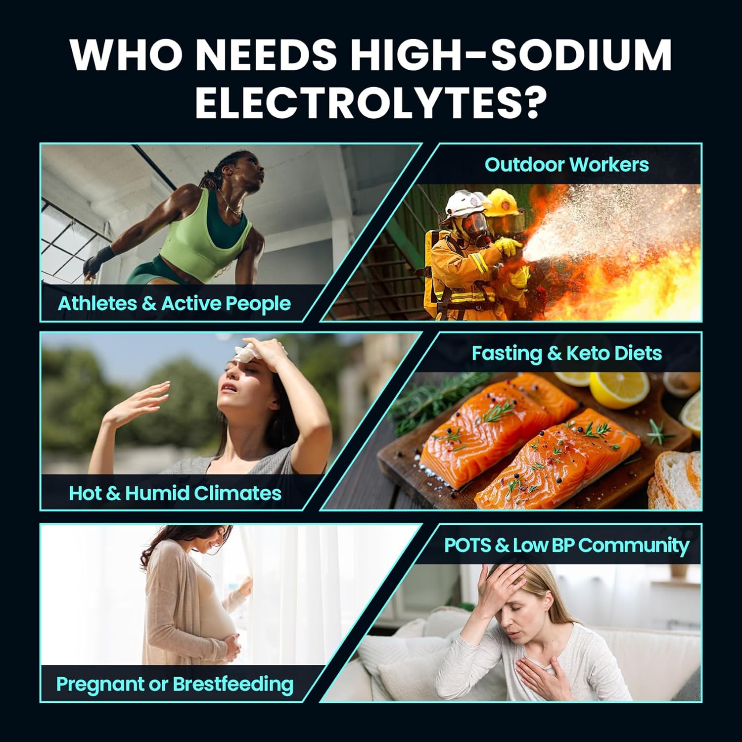 Venture Pal High Sodium Sugar Free Electrolytes Powder Packet, Zero Calories Hydration Packets with Vitamin, Sodium, Potassium & Magnesium, Electrolyte Drink Mix, Vegan, Keto Friendly, 16 Count - Image 5