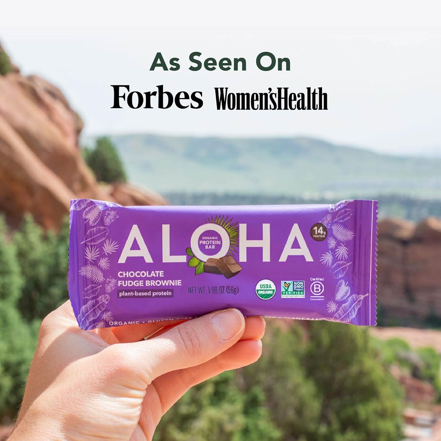 ALOHA Organic Plant-Based Protein Bars | Chocolate Fudge Brownie | Vegan, Gluten-Free, Paleo, Low-Carb, Non-GMO, Soy-Free, 12 Count - Image 7