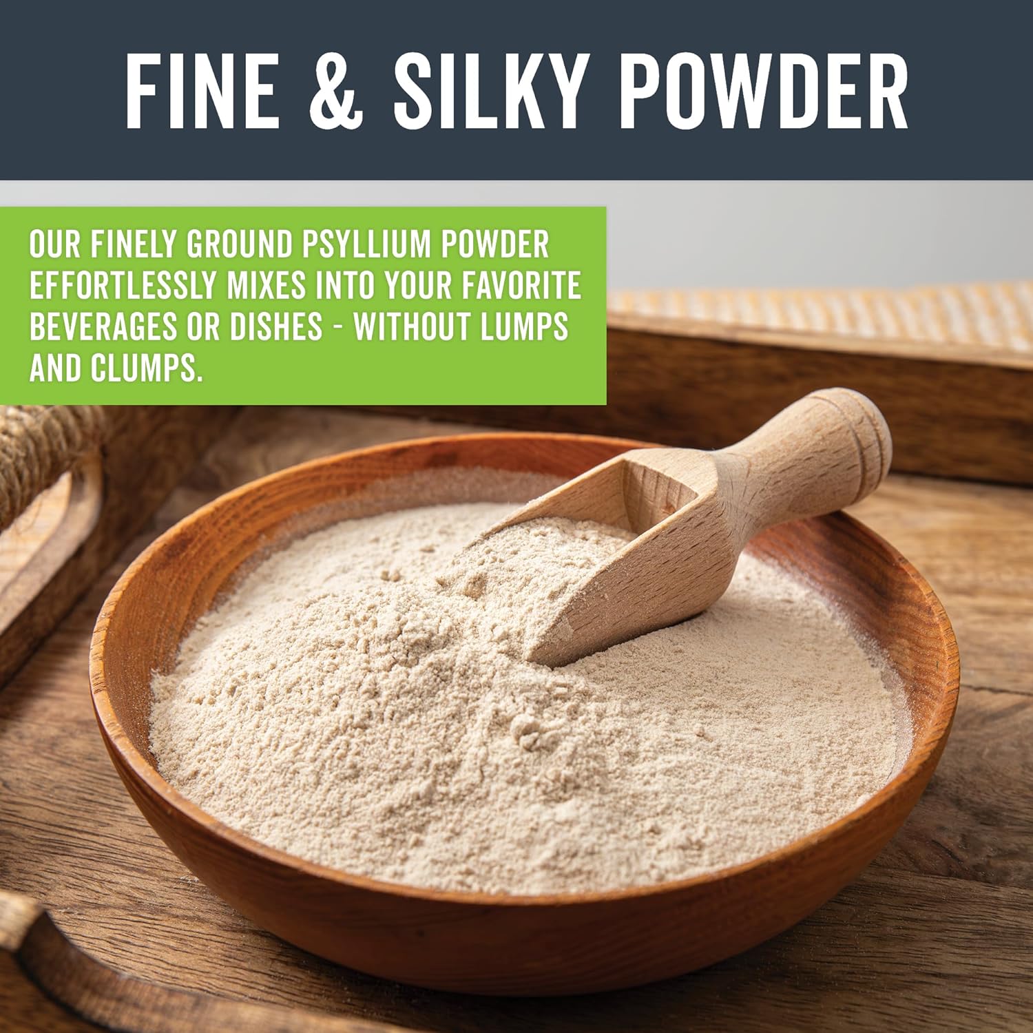 Viva Naturals Organic Psyllium Husk Powder, 24 oz – Finely Ground, Unflavored, Vegan, Keto, Paleo, Non-GMO Plant-Based Superfood, Good Source of Fiber for Gluten-Free Baking, Juices & Smoothies - Image 5