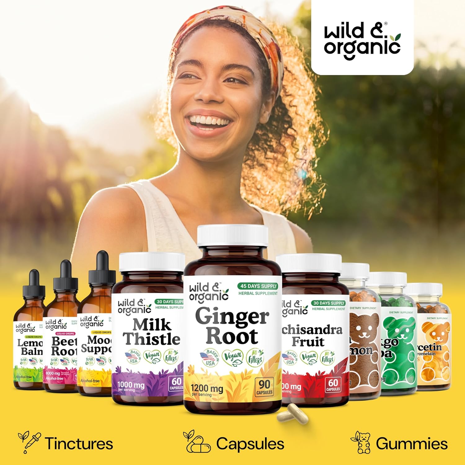 Wild & Organic Ginger Root Capsules 1200 mg - Immune & Digestive Support - Natural Ginger Supplements - Zingiber Officinale Powder - 45 Days of Supply - Vegan, No Fillers, Non-GMO - 90 Count - Image 6