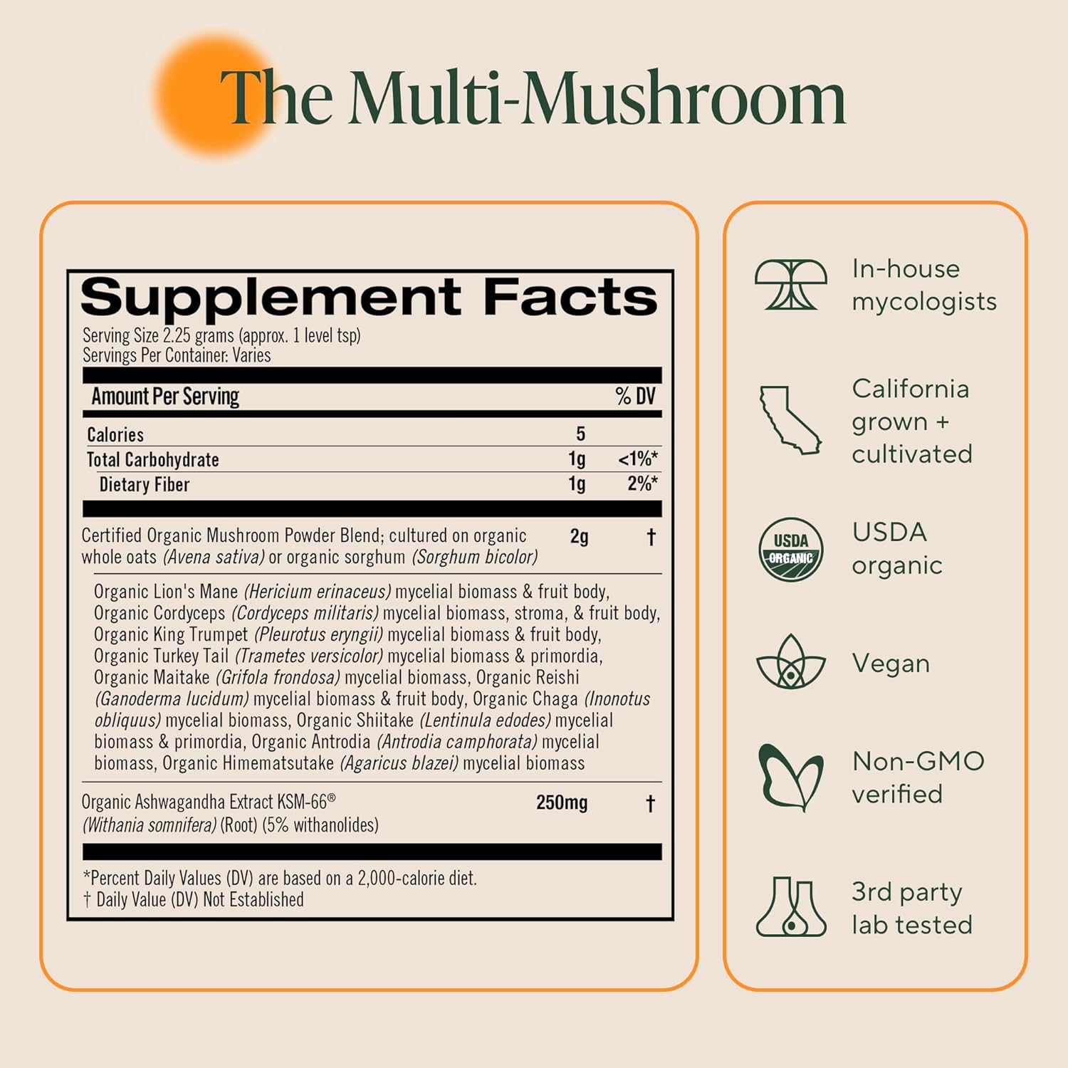 OM Mushrooms Master Blend Mushroom Powder – Organic Mushroom Supplement with 10 Mushrooms and Ashwagandha - Support Immunity, Gut Health & Stress Relief, 6.34 oz (80 Servings) - Image 7