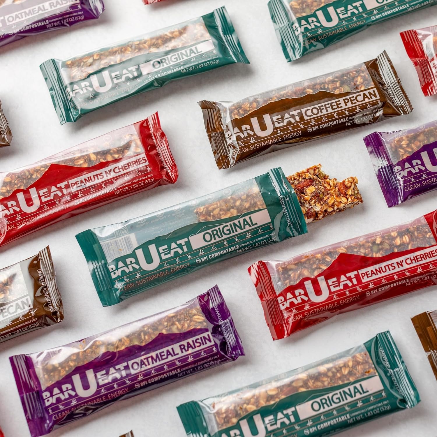 BAR-U-EAT Gluten-Free, Organic, Soft & Chewy Energy Bar. Real Food | Seed Oil Free | No Artificial Sugar | Compostable Packaging | Healthy Snacks (Variety 12 Pack) - Image 3