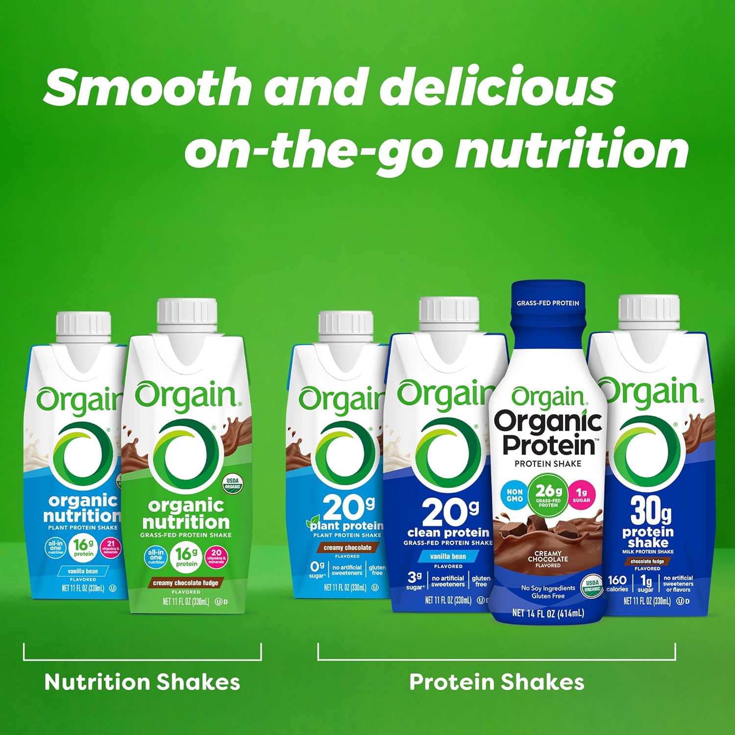 Orgain Organic Protein Shake, Grass Fed Dairy, Creamy Chocolate - 26g High Protein Whey Shake, Ready to Drink, Gluten Free, No Soy Ingredients, No Sugar Added, 14 Fl Oz (Pack of 12) - Image 4