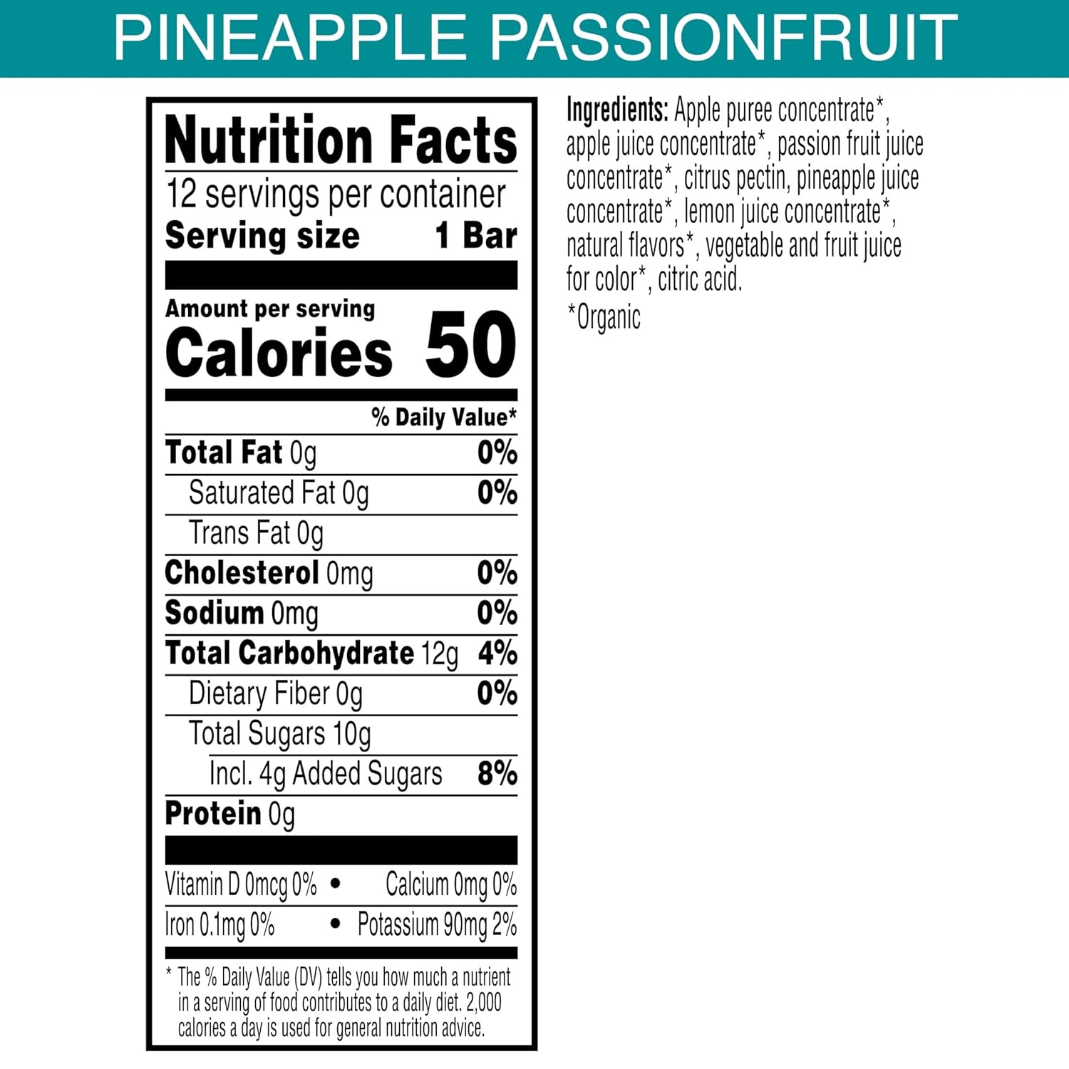 Pure Organic Layered Fruit Bars, Gluten Free, Vegan Fruit Snacks, Variety Pack, 12.4oz Box (24 Bars) - Image 3