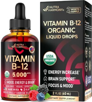 USDA Organic Vitamin B12 Sublingual...