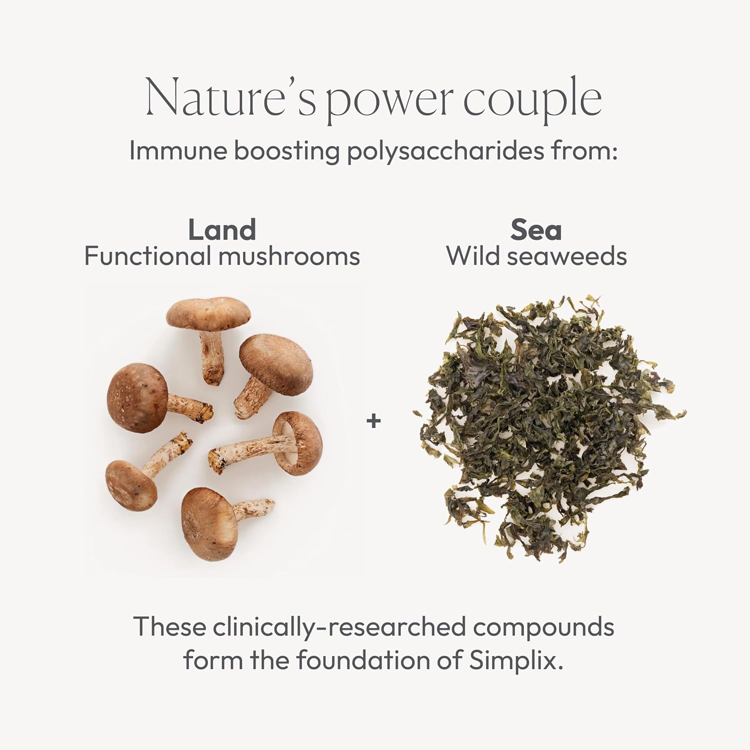 Simplix | Natural Supplement to Strengthen The Immune System | Respond to Outbreaks | Source of Highly Researched Mushroom & Seaweed Polysaccharides 60 Veggie Capsules (1 Pack) - Image 3