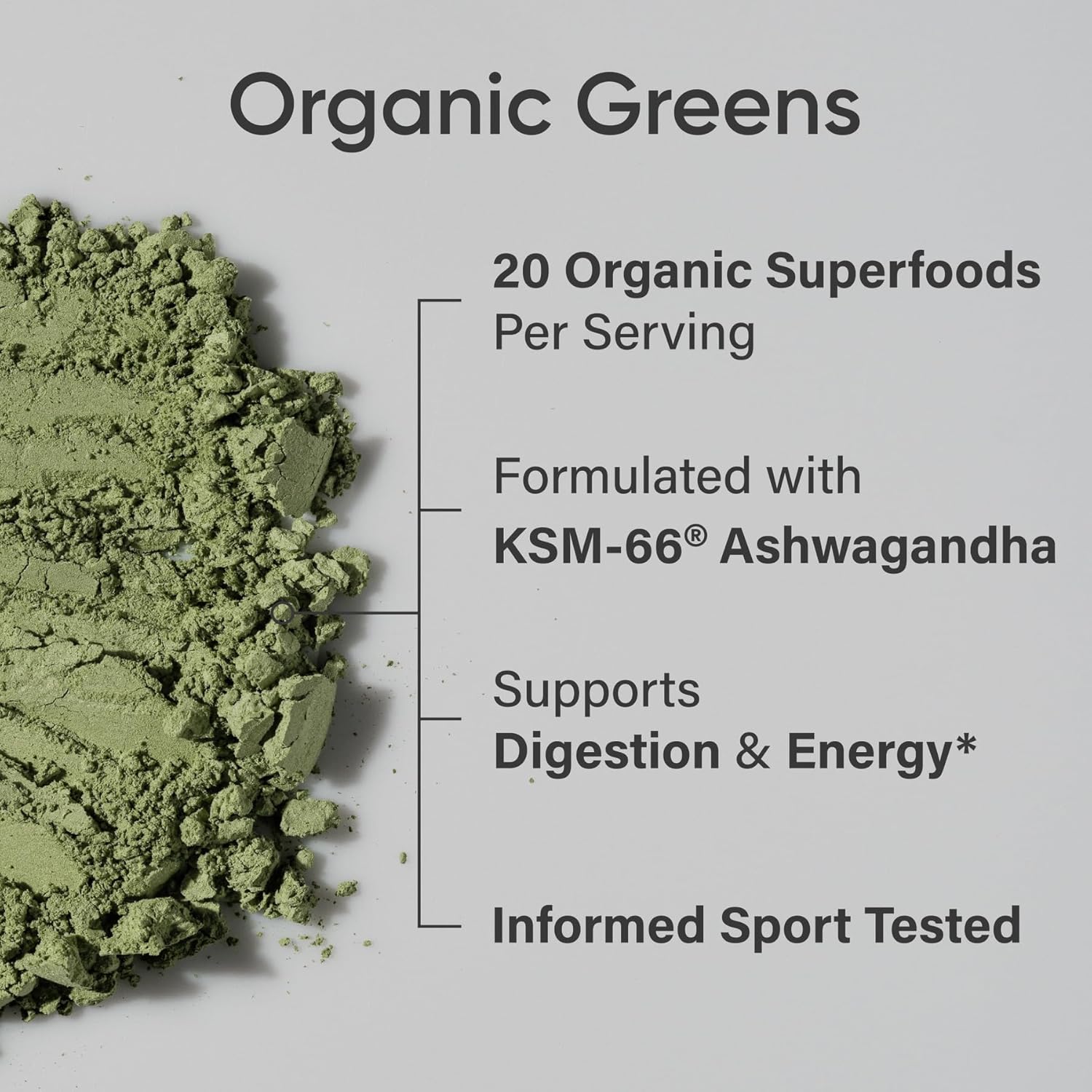 Sports Research® Organic Greens Superfood Powder w/Spirulina, Chlorella, Adaptogens, Enzymes, Probiotics & 8 VIT Bs for Gut & Mood Support* - Vegan, Sugar-Free & Low-Cal Pineapple Coconut 30 Servings - Image 4