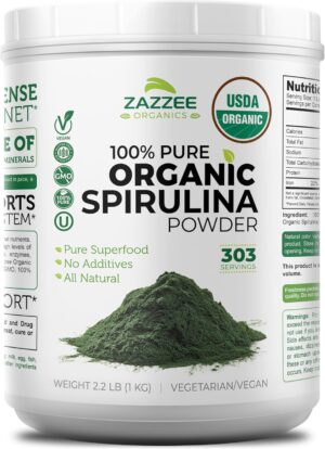 Zazzee USDA Organic Spirulina Powde...