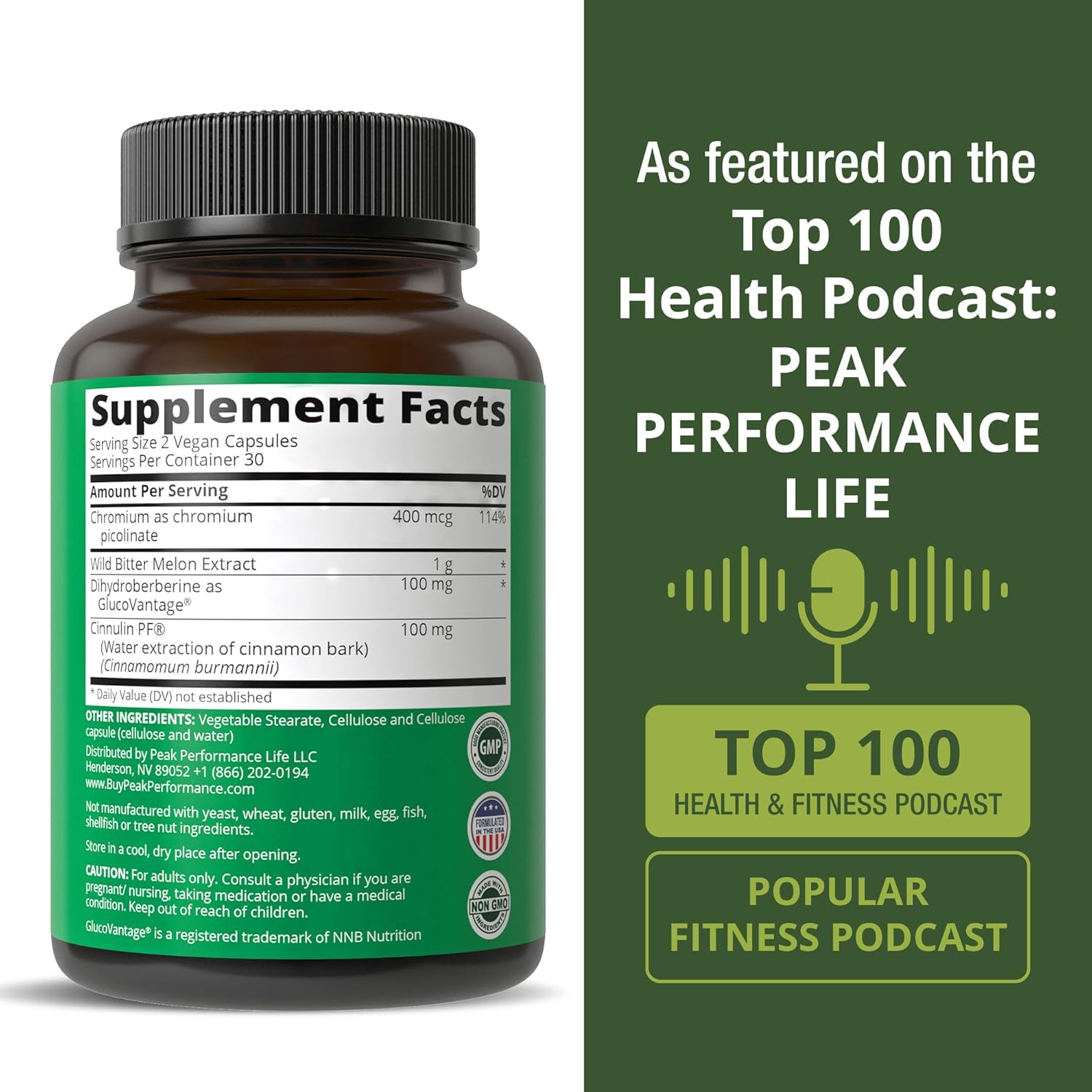 Ultra High Strength 4-in-1 Super Berberine Patented GlucoVantage + Wild Bitter Melon + Cinnamon Extract + Chromium Picolinate Vegan Capsules. Great Supplement to Support After-Meal Spikes and Energy - Image 6