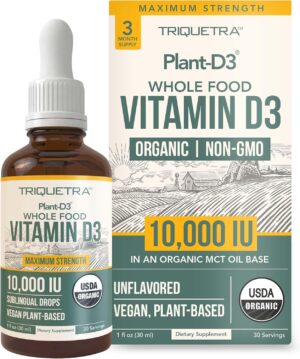 Organic Vitamin D3 10,000 IU –...