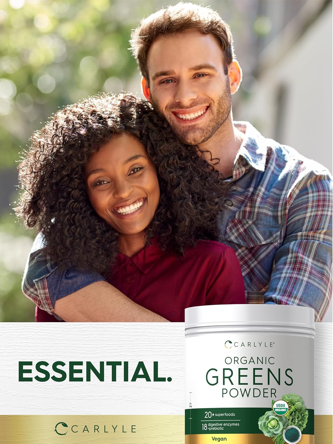 Carlyle Organic Greens Powder | 17.6 oz Supplement | Relieves Occasional Gas, discomfort & Bloating | with 20+ Superfoods, 18 Digestive Enzymes, and Prebiotics | Vegan, Non-GMO and Gluten Free - Image 6
