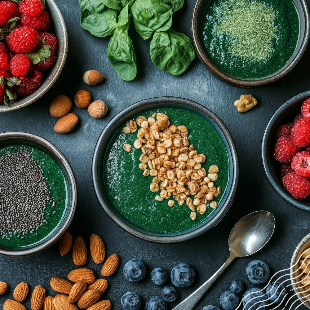 NaturaleBio Spirulina Powder Organic 8 oz. Natural and Raw Spirulina Algae Powder. Vegan and Pure. Cultivated in India in Tamil Nadu. Ideal for Drinks, Smoothies and Recipes. - Image 7