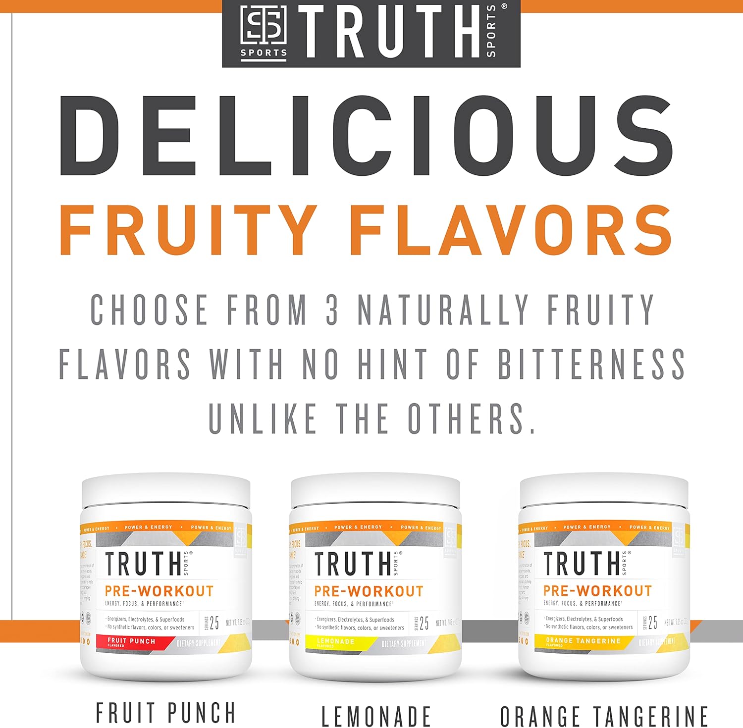Truth Nutrition Pre Workout Powder - Natural PreWorkout for Men & Women, Vegan BCAA Amino Energy Powder, Keto Friendly - No Artificial Flavors, Sweetners or Dyes (Lemonade) - Image 8