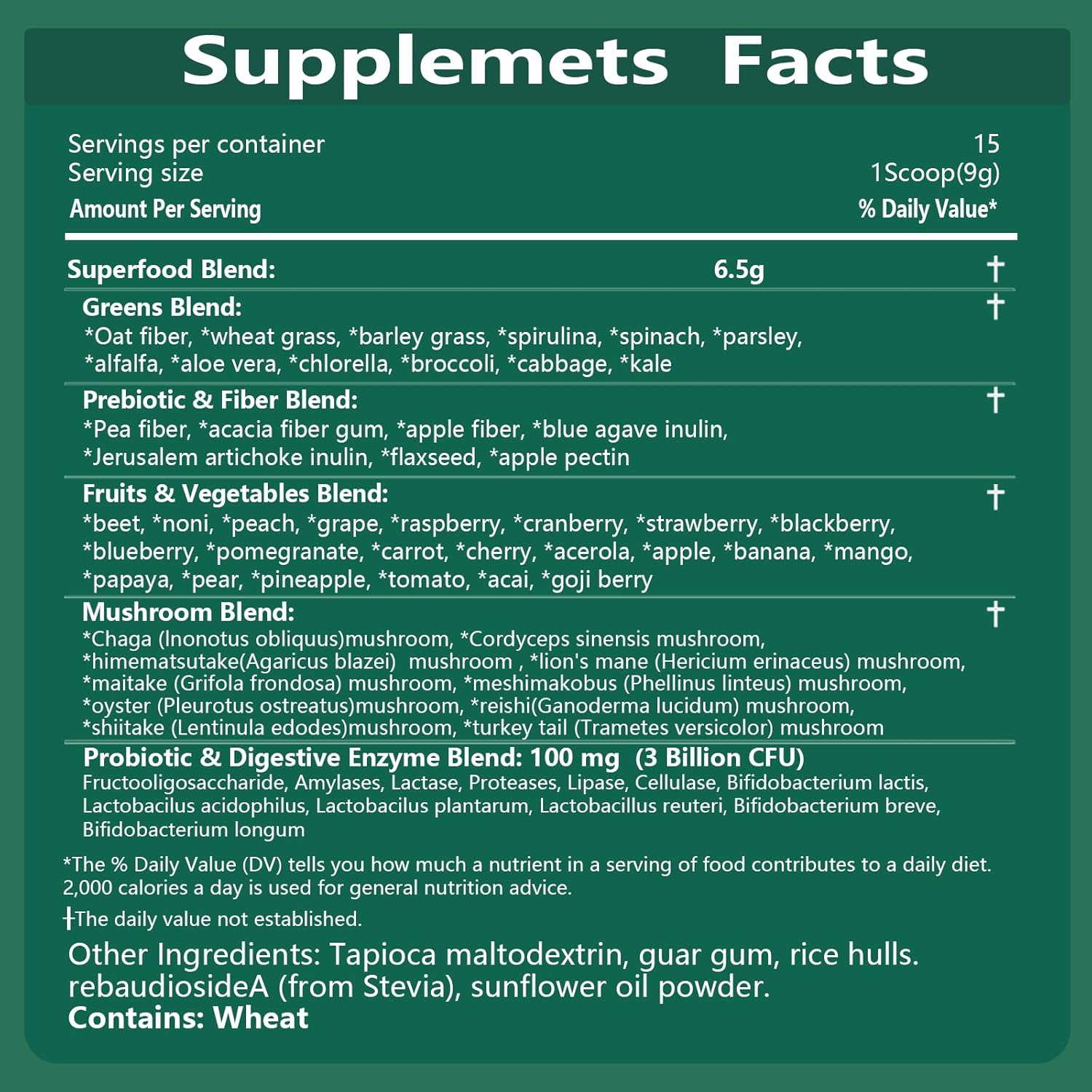 Greens Superfoods Powder for Digestive Health, Sugar Free Super Greens Powder, Spirulina, Chlorella for Bloating & Gut Support, Daily Support for Women (4,77 oz, Mix Berry) - Image 2