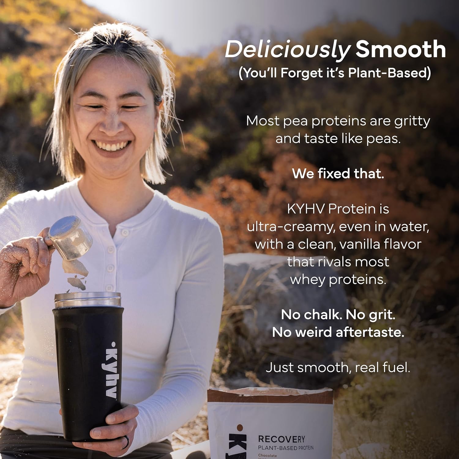 Recovery Plant Based Protein Powder, Chocolate Flavor - 20g Complete Vegan Protein, 0g Sugar, 130 Calories, Supports Muscle Recovery & Strength, Dairy Free, Gluten Free 1.75 lb - Image 6