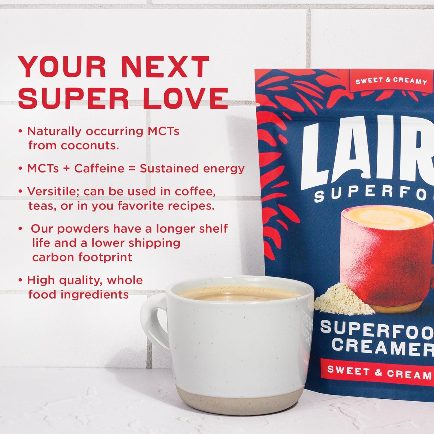 Laird Superfood Non-Dairy Superfood Creamer - Coconut Powder Coffee Creamer - Sweet & Creamy - Gluten Free, Non-GMO, Vegan - 8 oz. Bag, Pack of 1 - Image 7