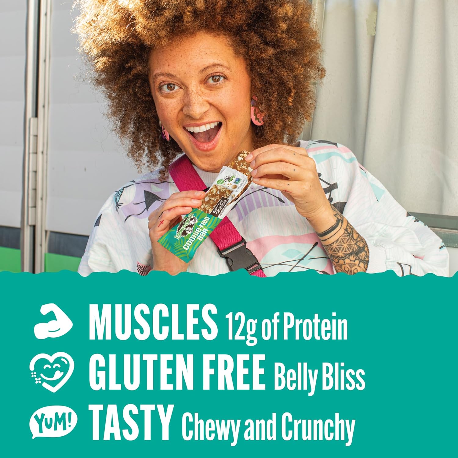 Lenny & Larry's Cookie-fied Protein Bar – White Chip Macadamia Vegan Protein Bars 9x45g – Healthy Snacks with 12g Plant Protein & 5g Fiber – Gluten-Free Power Bar, Non-GMO & Vegan - Image 3