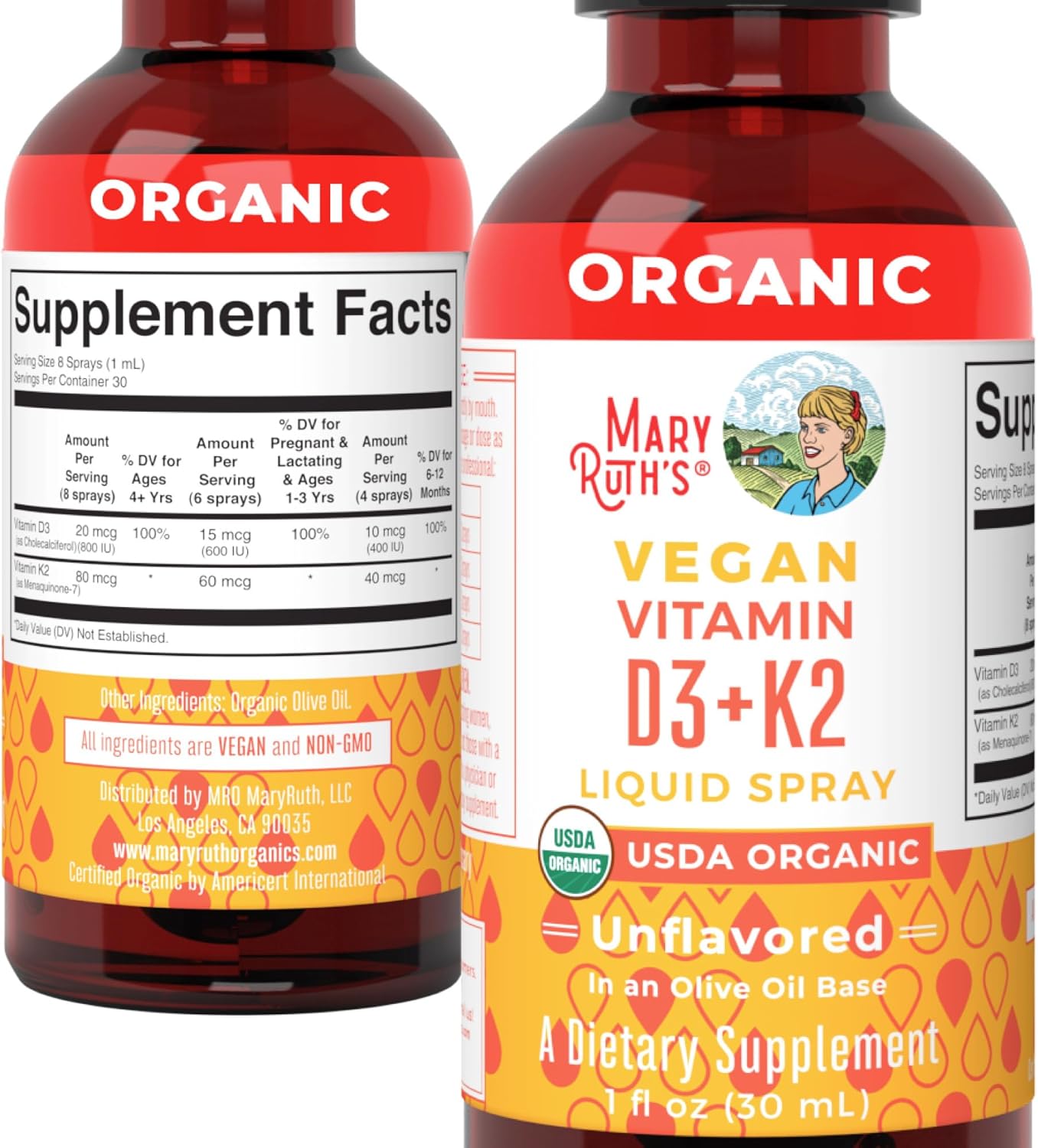 MaryRuth's Organic D3 + K2 Spray for Adults & Kids for Bone Health | Vitamin D3 as Cholecalciferol | Vitamin K2 | Immunity | Mineral Absorption | Heart Health | Vegan | Non-GMO | Gluten Free | 1 Fl Oz - Image 10