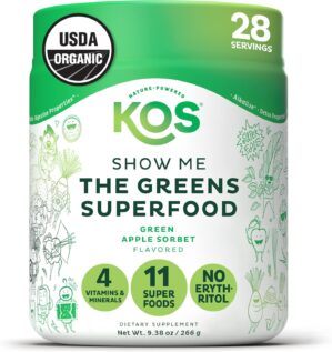 KOS Organic Super Greens Powder Ery...