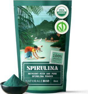 NaturaleBio Spirulina Powder Organi...