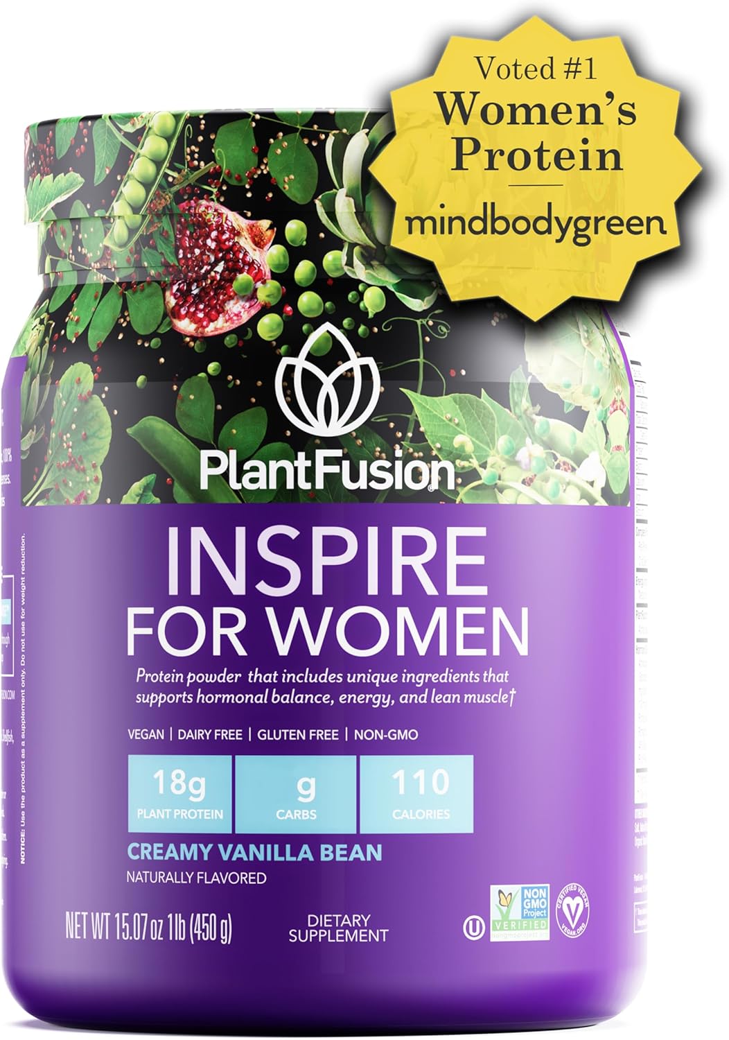 PlantFusion Inspire Plant Protein Powder for Women - Low Carb Protein Powder for Lean Muscle Support - Keto, Gluten Free, Soy Free, Non-Dairy, No Sugar, Non-GMO - Creamy Vanilla Bean 1 lb - Image 8