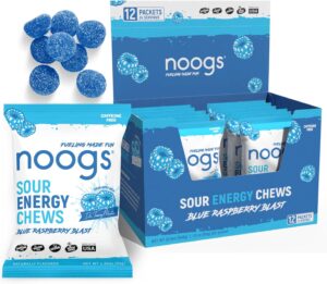 Noogs Sour Energy Chews, Blue Raspb...
