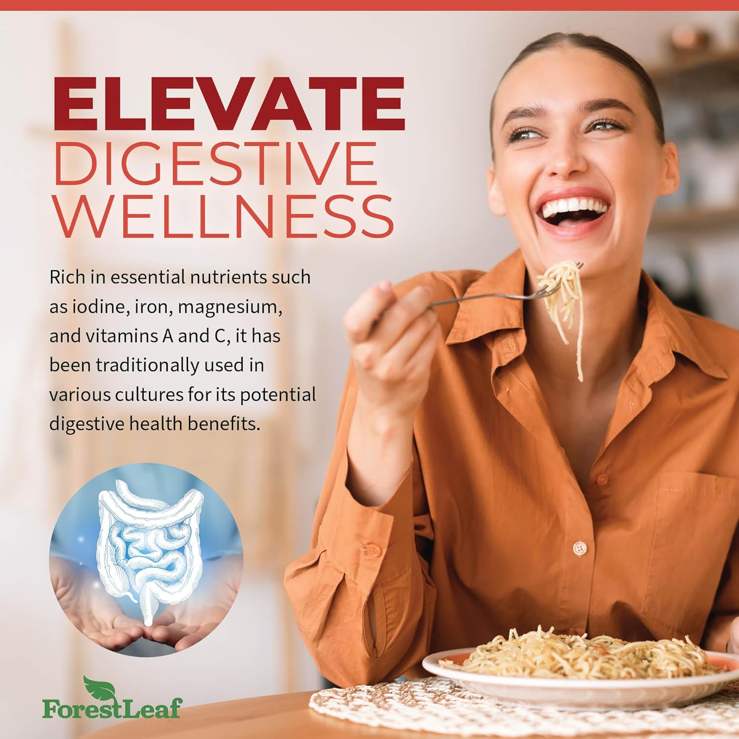 ForestLeaf Organic Irish Sea Moss Capsules | 2100mg Raw Seamoss Pills Advanced Supplement Superfood + Burdock, Bladderwrack for Digestive, Respiratory, Immune Health | 90 Vegan Organic Sea Moss Caps - Image 2