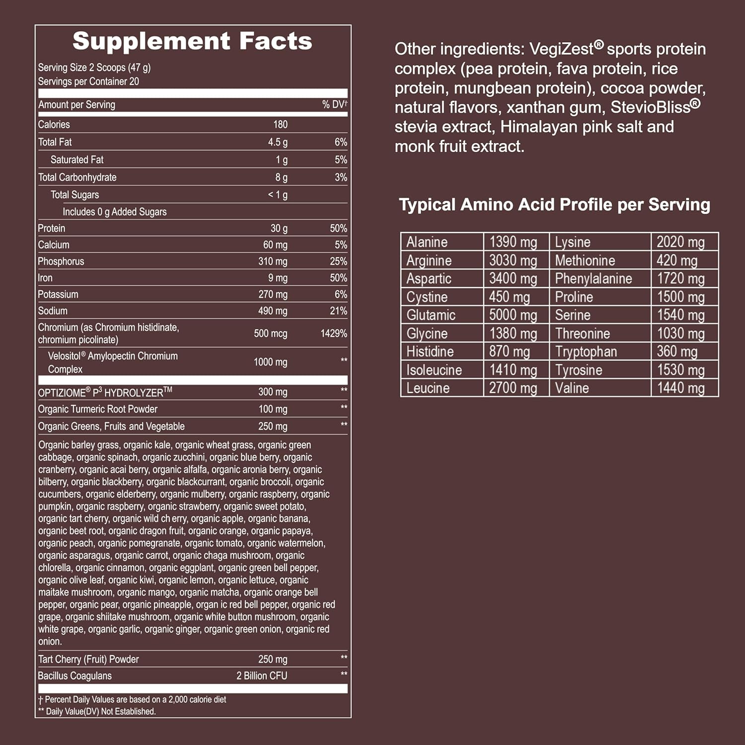 Vegan Sport Protein Powder Chocolate 20 servings – 30g Plant Based Protein, VELOSITOL, BCAAs, Organic Greens & Fruits, Probiotics, Tart Cherry for Post Workout Recovery, Inform Sports Certified Keto - Image 6