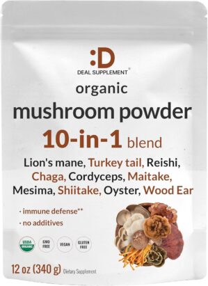 DEAL SUPPLEMENT Organic Mushroom Po...