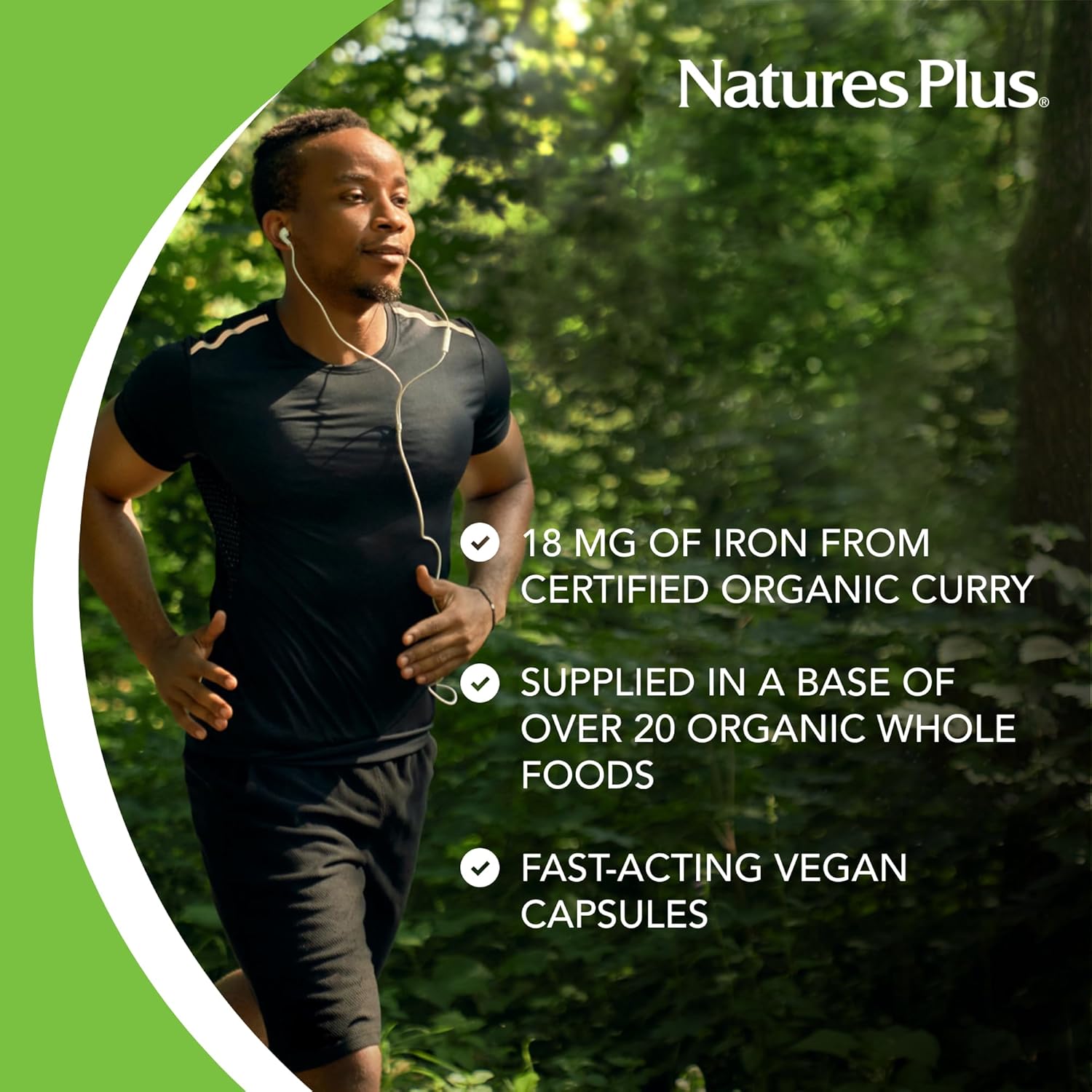 NaturesPlus Source of Life Garden Iron - 30 Quick-Release Capsules - Plant-Based Iron Supplement with 20+ Whole-Food Extracts - Fast Acting - USDA Certified Organic - 30 Servings - Image 4